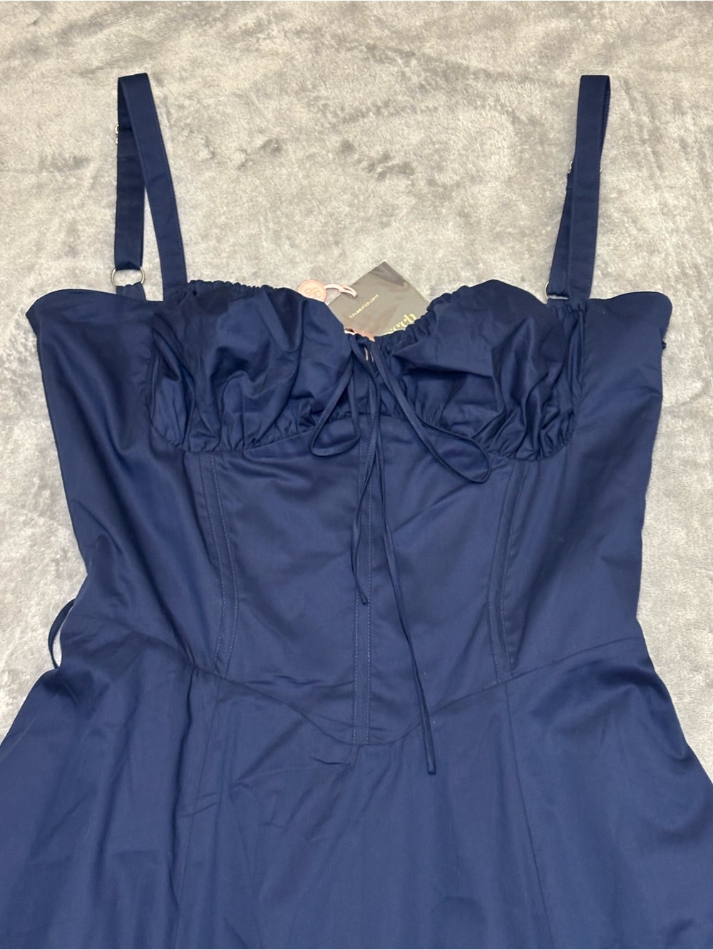 House of CB "Carmen" Navy Corset Maxi Dress NWT Size L+ Plus Cup